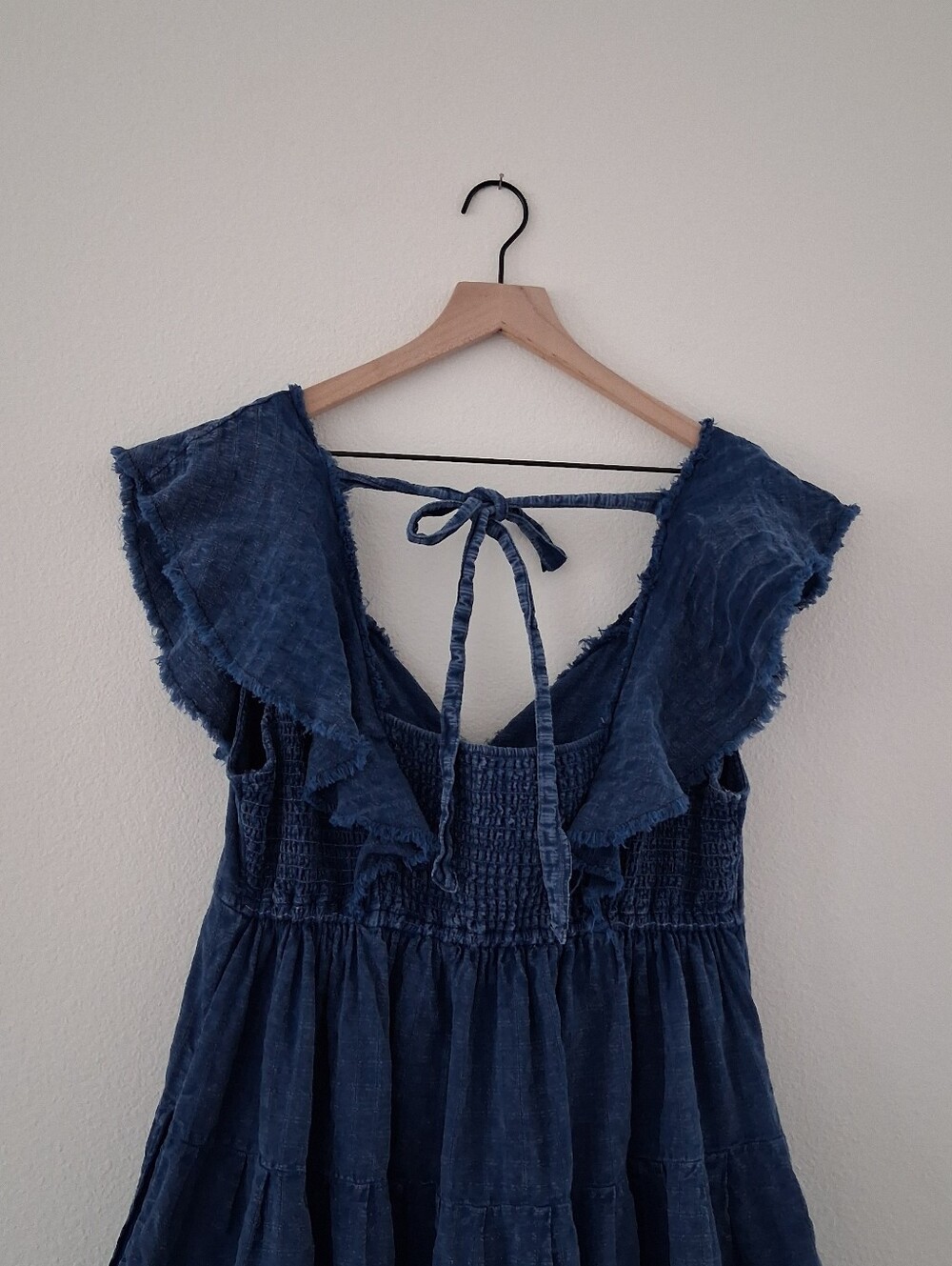 Free People Undone Mini Dress In Montana Indigo Wash - Picture 8 of 15